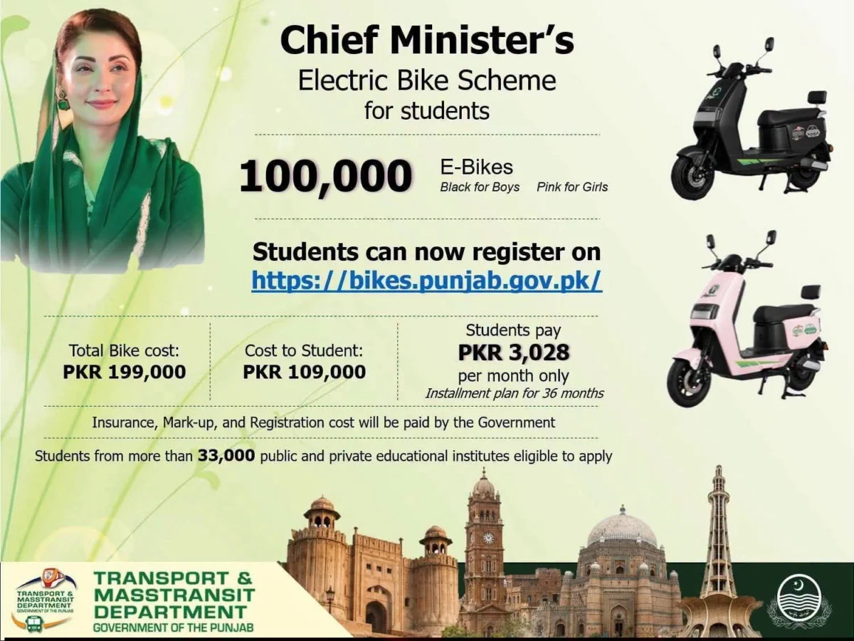 Chief Minister’s Electric Bike Scheme Registration for Students in Punjab