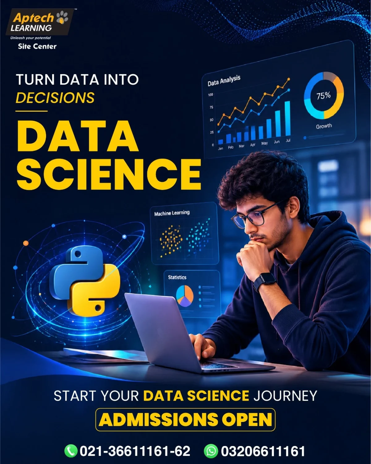 Data Science Admissions Open at Aptech Learning Site Center