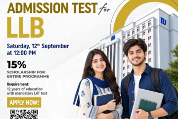 Iqra University Fall 2026 LLB Admission Test and 15% Scholarship