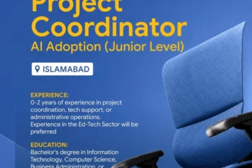 Project Coordinator – AI Adoption (Junior Level) Job in Islamabad at Tech Valley